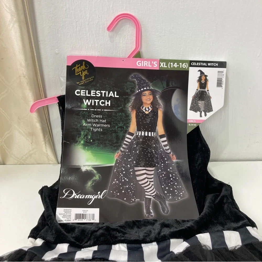 Halloween Girls Celestial Witch Costume, by Way to Celebrate Size XL